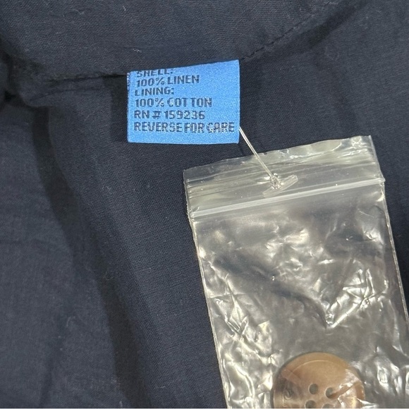 J. McLaughlin Weezie Navy Blue 100% Linen Sleeveless Dress SZ Medium $198 NWT - Picture 9 of 10